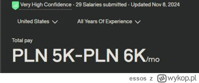 essos - @Bejro: Na glassdor podają tylko średnią? Nie da sie zobaczyć najnowszych "su...