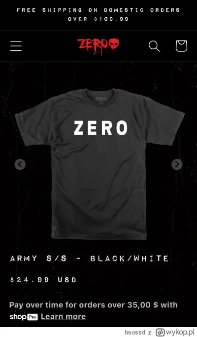 hsossd - @splinter96 problem jest taki, że jest firma zero skateboards której ciuchy ...