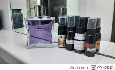 Blacksky - Flakon:
Rasasi Daarej Pour Homme 98ml / 100ml - 80 zł

Dekanty:
Lattafa AS...