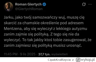 CipakKrulRzycia - #giertych #bekazpisu #bekazkonfederacji #polityka
eee..nie chcę nic...