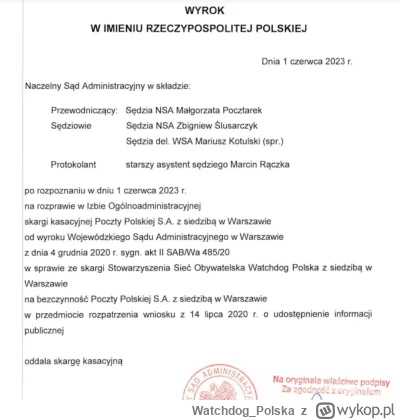 WatchdogPolska - Poczta Polska w kampanii wyborczej w 2020 roku dostarczała ulotki ka...