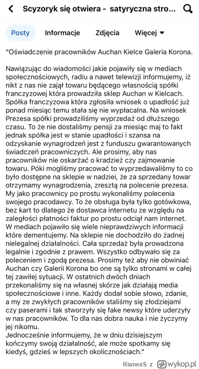 RianesS - Zakop. Informacja nieprawdziwa. Nie siejcie farmazonów, jest oświadczenie p...