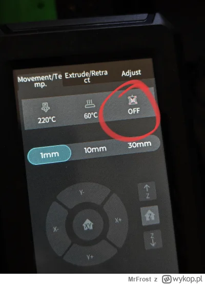 MrFrost - #druk3d #ender3 co to za opcja i do czego służy? Nie mogę nigdzie znaleźć i...