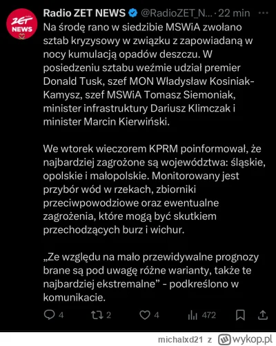 michalxd21 - Tusk już przygotowana kurtka kryzysowa i hoduje kilkudniowy zarost. 

SP...