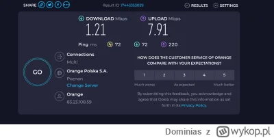 Dominias - #internet #orange #neostrada 
Mam od samego rana problemy z internetem sta...