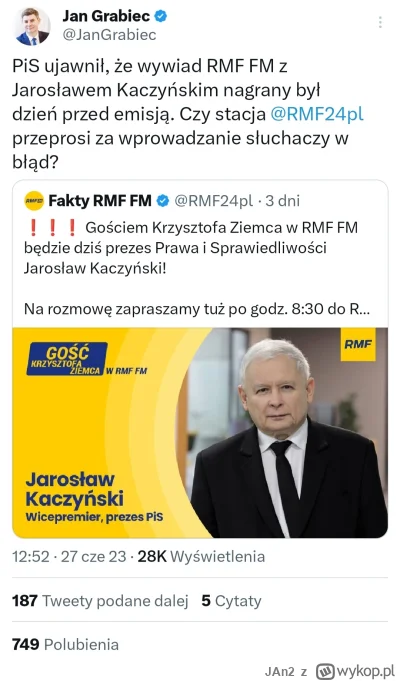 JAn2 - Serio?  (ʘ‿ʘ)

#neuropa #4konserwy #bekazpisu #rmffm #polityka