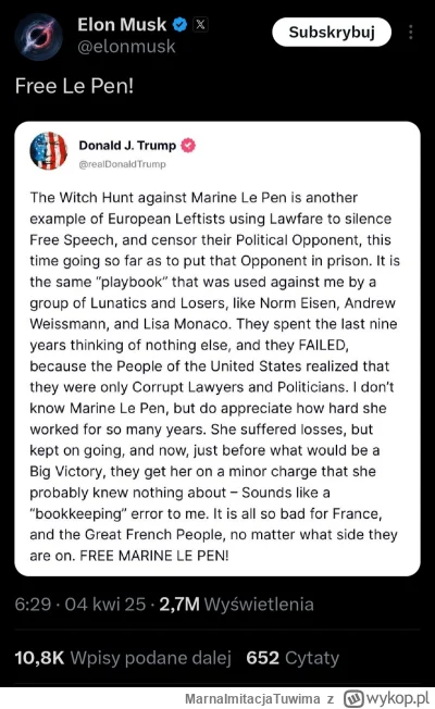 MarnaImitacjaTuwima - Oj joj - zaczęło się ( ͡°( ͡° ͜ʖ( ͡° ͜ʖ ͡°)ʖ ͡°) ͡°)

#polityka...