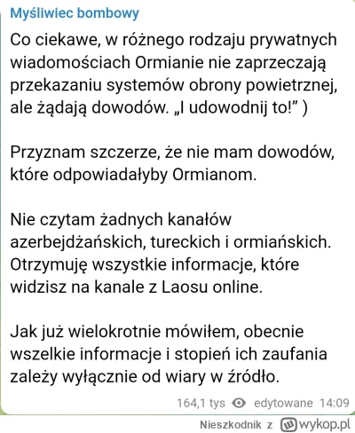 Nieszkodnik - @zafrasowany: nie raz, nie dwa pisał głupoty, z których się potem wycof...