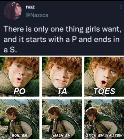 bartton - > W czasie odpoczynku Gollum oddalił się i powrócił z upolowanymi królikami...