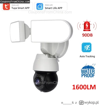 n____S - ❗ Tuya 1080P Wifi Security Camera
〽️ Cena: 45.84 USD (dotąd najniższa w hist...