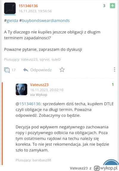 Vateusz23 - @151346136: jednak poszlo. Dzięki Pan Cyferka. Zarobione wcześniej na tec...