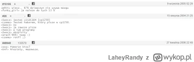 LaheyRandy - Czy pamieta ktos jeszcze http://bash.org.pl ( ͡° ͜ʖ ͡°)

#irc #chat #kie...