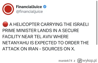 maniek74 - #gielda

helykopter już leci, już zaraz jebno, ewentualnie za tydzień