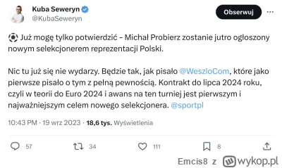 Emcis8 - Naczelna białostocka szczekaczka discopolowca potwierdza Probierza. Mozna pi...