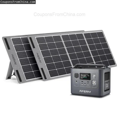 n____S - ❗ Aferiy P010 800W 512Wh LiFePO4 Power Station with 2pcs S100 100W Solar Pan...