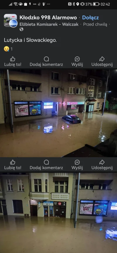 Sylwia2137 - Eh nie wygląda dobrze 
#powodz