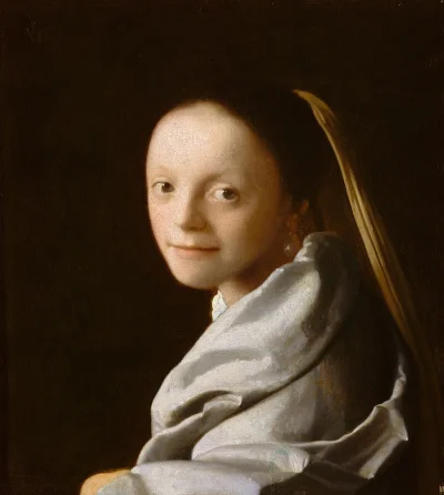 Loskamilos1 - Portret młodej kobiety, obraz Johannesa Vermeera wykonany circa 1667 ro...