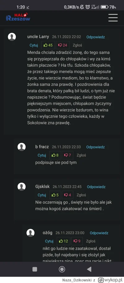 Naza_Dzikowski - Pod artykułem pojawił się dziwny komentarz