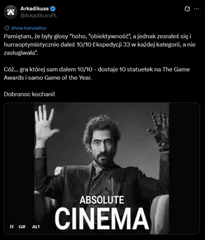 Thadeusss77 - "Widzicie, wy obrzydliwi hejterzy? Znowu przewidziałem, że dobra gra bę...