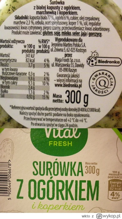 wkto - #listaproduktow
#surowkagotowa z białej kapusty z ogórkiem, marchewką i koperk...