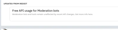 teh_m - #reddit taki łaskawy: boty moderujące mają darmowy dostęp do API.