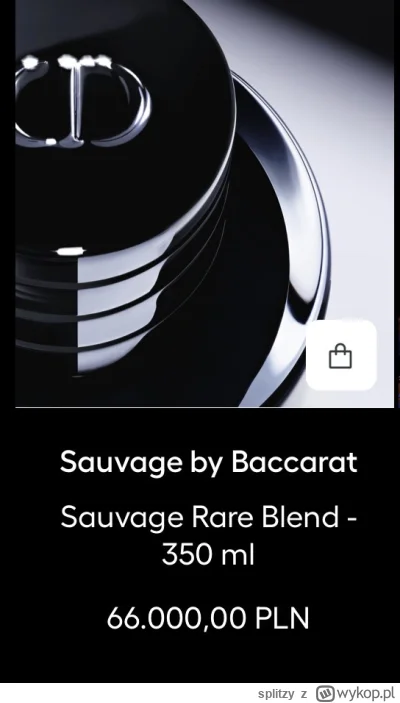 splitzy - Wyskakiwac z kasy na nowego Sauvage Rare Blend. Juz nikt nie powie ze pachn...