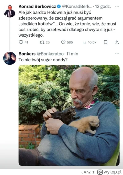 JAn2 - Bekowicz jak zwykle zwykle z gonwem.
Sam kiedyś ze zwierzętami pozował tak jak...