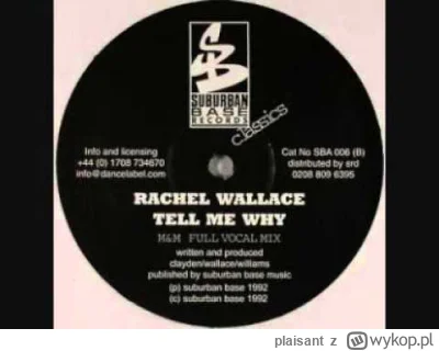plaisant - 1992
Rachel Wallace - Tell Me Why (m&m Full Vocal Mix)
#muzyka #breakbeat