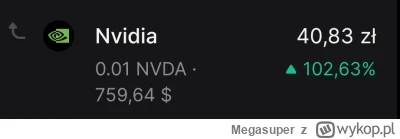 Megasuper - Ja w NVIDIA zainwestowałem jakieś 2 lata temu jakieś.grosze. szkoda że wł...