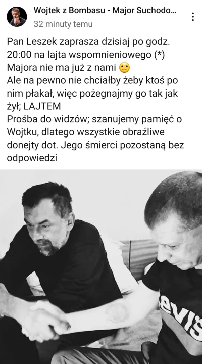 Ksemidesdelos - z kanału ledwo co pochowanego Wojtka reklamują lajt z donejtami



#k...