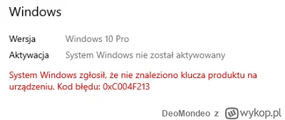 DeoMondeo - Elo miruny, wymieniłem płytę główną i mój kod do windowsa nie chce się ak...