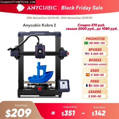 n____S - ❗ ANYCUBIC KOBRA 2 3D Printer [EU]
〽️ Cena: 205.03 USD
➡️ Sklep: Aliexpress
...