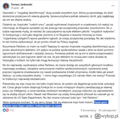 wshk - Tomkowi peron odjeżdża nie wiadomo który już raz.
„Nasza sprawa jest słuszna, ...