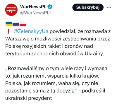 Olek3366 - #polska #ukraina #rosja #polityka #wojsko #wojna 
Nie wiem z jakiej racji ...