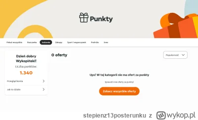 stepienz13posterunku - Co się stało z kodami zniżkowymi na jedzenie? Mam 1300 punktów...