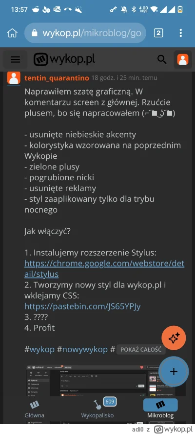 adi0 - @tentin_quarantino: zajebiste! Działa nawet na telefonie, tylko jak zmienić tą...