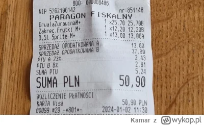 Kamar - Ile mamy #inflacja w #polska , że w nowym roku za #burger #drwal w #mcdonalds...