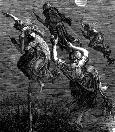 GARN - #sztuka #art autor: Gustav Adolf Spanburg | The Witches Ride | 1870