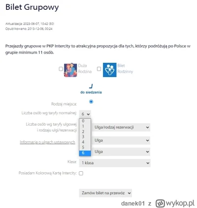 danek01 - Mireczki probuje kupic bilety dla grupy 9 osobowej, chciałbym kupic je raze...