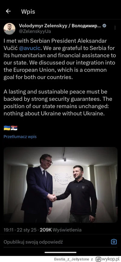 BestiazJellystone - #ukraina #serbia
Nie wierzę xD
Jeszcze niech sobie z Kim Dzong Un...