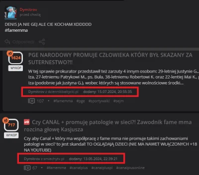 raszko754 - Chłop się jara Denisem a tylko czeka aby #!$%@?ć znalezisko na główną. Wy...