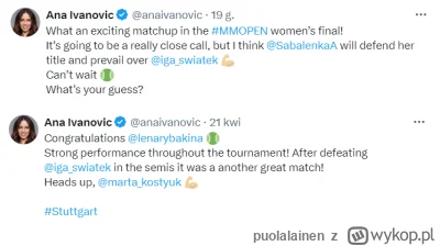 puolalainen - ivanović ma chyba jakiś problem z Igusią xd #tenis