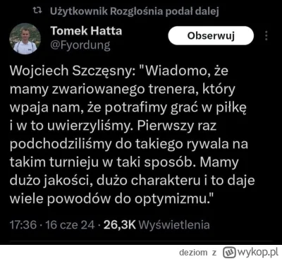 deziom - Szczęsny z rigczem. 

Przypominam, że Michniewicza forsował jeden z najwięks...