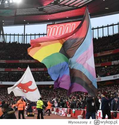 Wynoszony - Czy za każdą bramką Arsenalu gościu za bramką macha tą wielką flagą? xDDD...