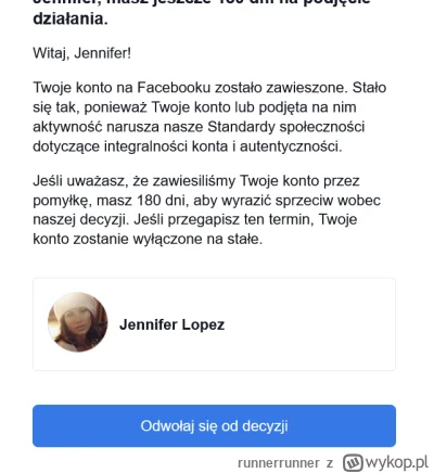 runnerrunner - Włamali mi się na konto Facebooka, zmienili imię i nazwisko. Dostałem ...