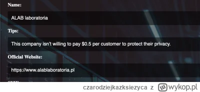 czarodziejkazksiezyca - "This company isn’t willing to pay $0.5 per customer to prote...