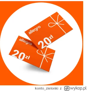 konto_zielonki - Karta podarunkowa na Allegro o wartości 20zł za 10zł.

Szczegóły na ...