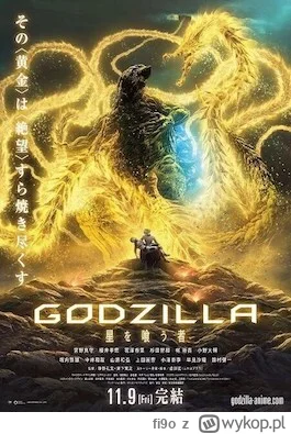 fi9o - Trzydzieści pięć.

Godzilla: The Planet Eater 2018.

Animacja. Od biedy może b...