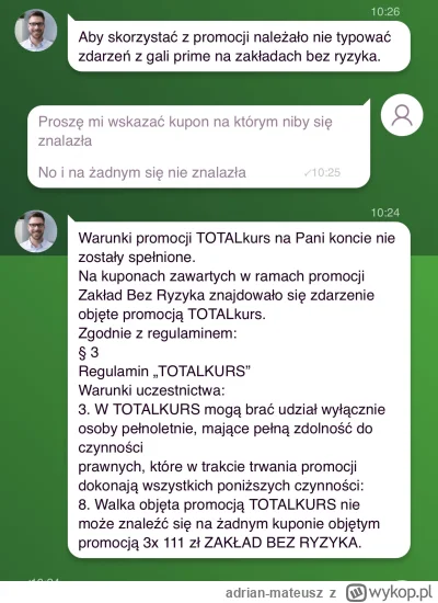 adrian-mateusz - Dał się ktoś z Was wydymac na promocji kurs 100 na Totalbecie stawi...