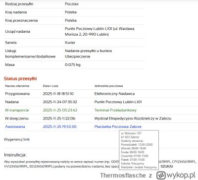 Thermosflasche - Człowiek czeka na kuriera w domu cały dzień.
I co teraz mam zrobić? ...